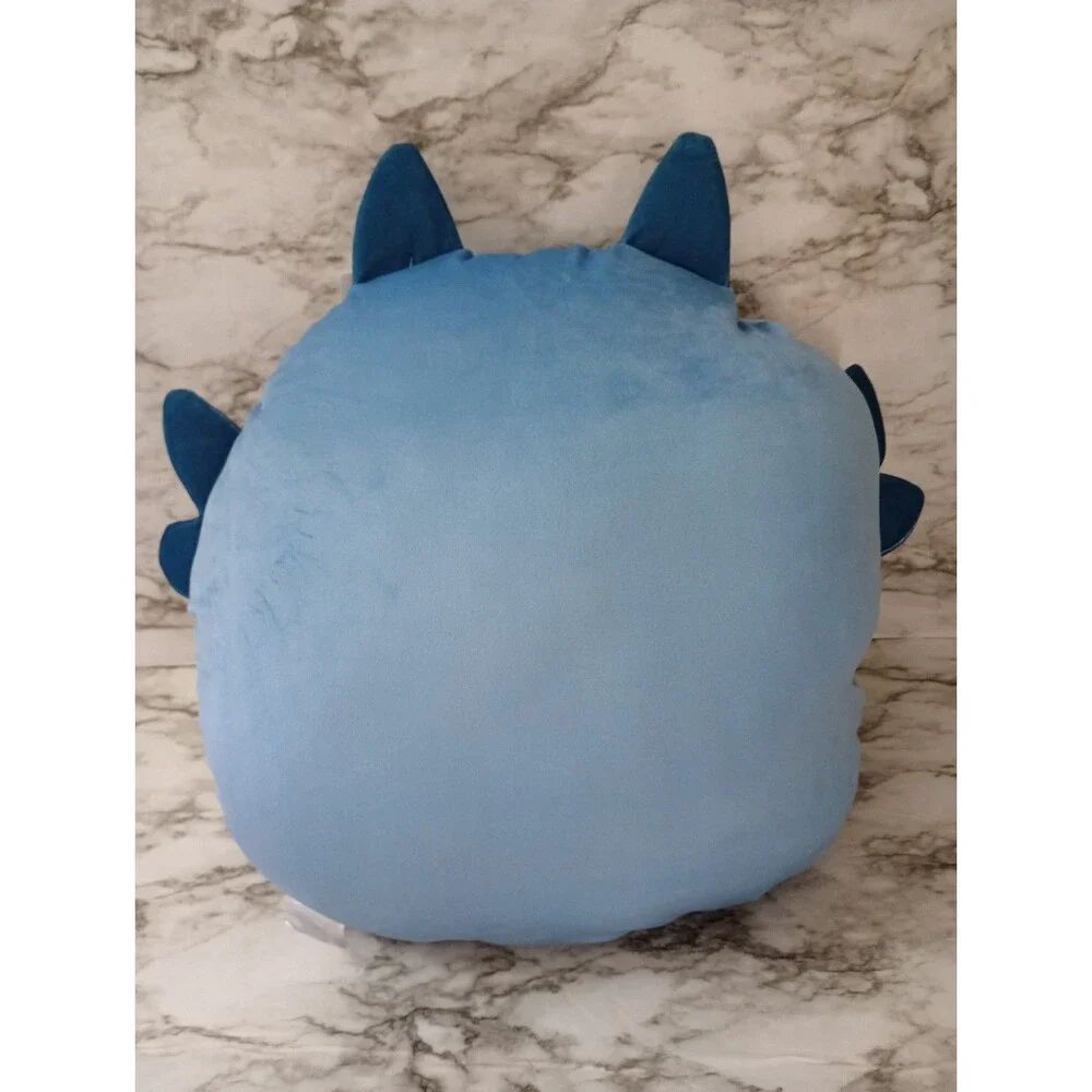 NWT Comfort Bay Blue Dinosaur/Dragon Round Pillow Bedroom Accent Size 20x20 Inch